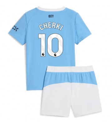 Manchester City Rayan Cherki #10 Prima Maglia Bambino 2025-26 Manica Corta (+ Pantaloni corti)